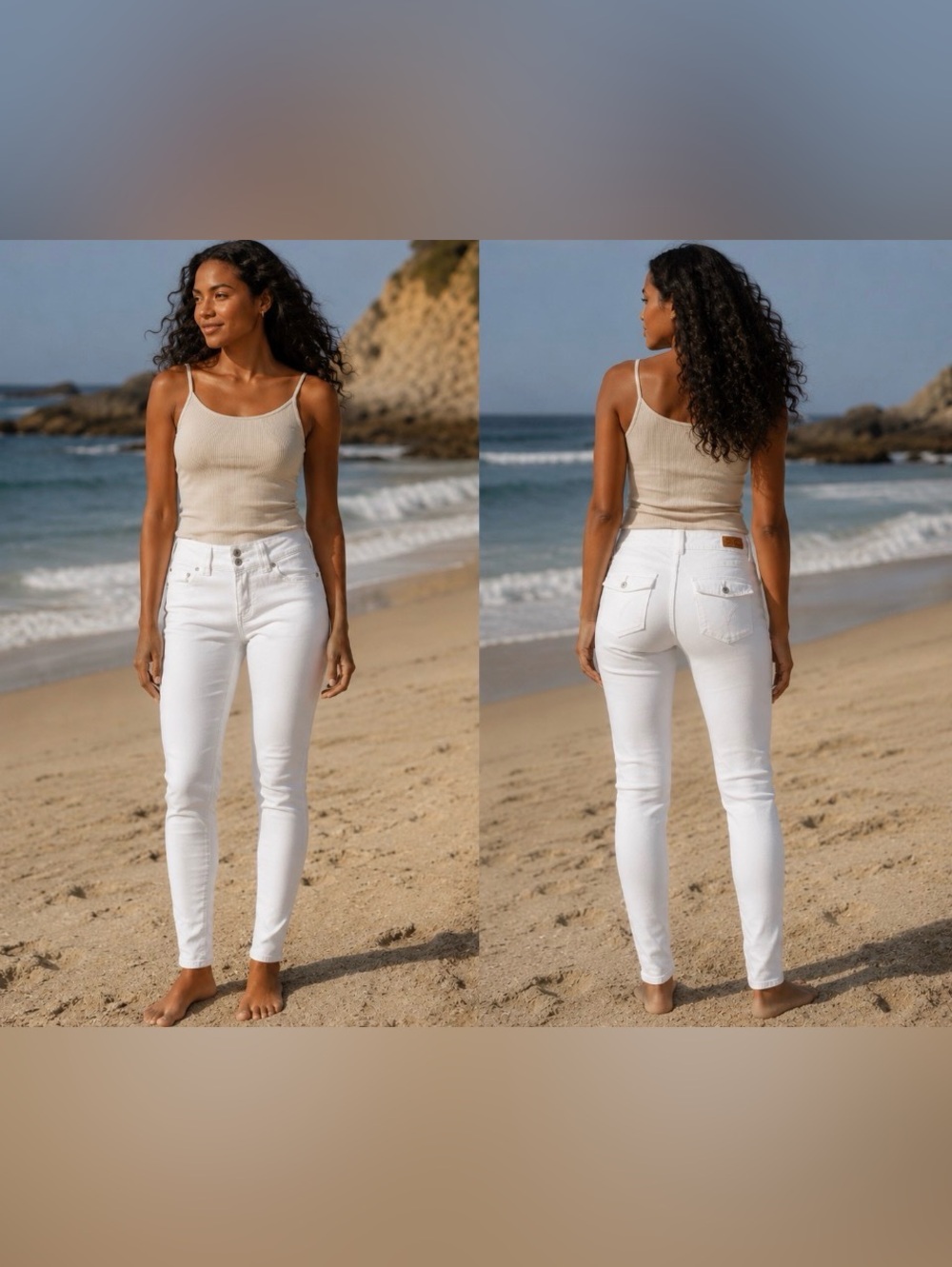 Levi's Women's White Skinny Jeans Size 12 Waist 31 Length 32
